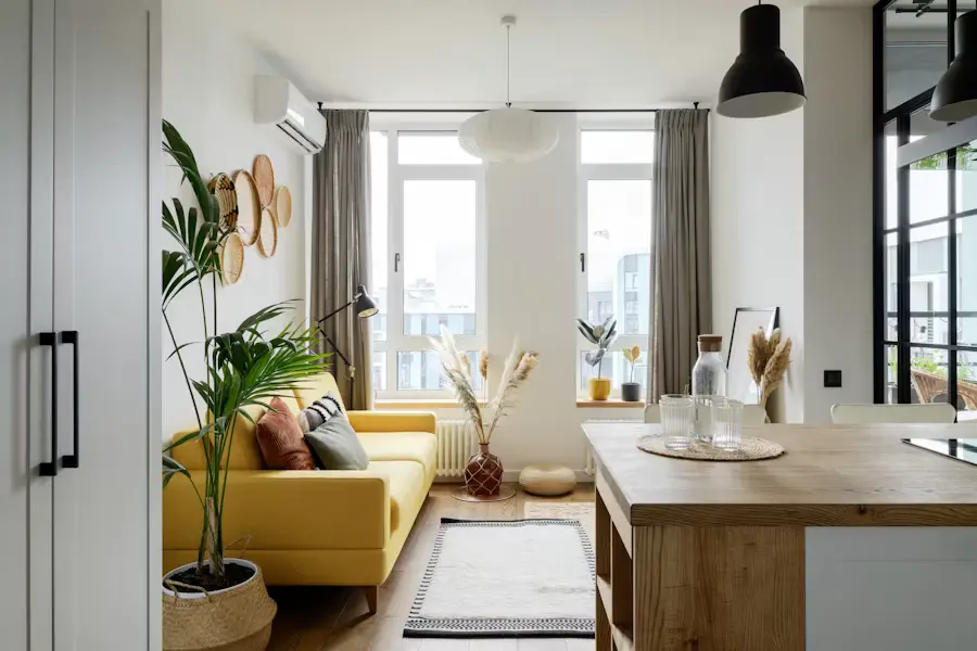 Séjour lumineux et sec, ambiance sereine dans un logement sans humidité